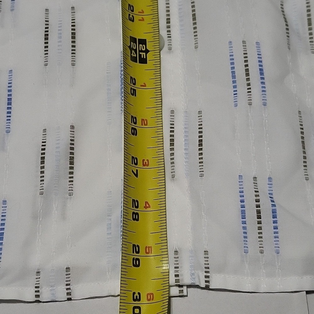 Tommy Bahama Men's Long Sleeve Button-Up Shirt White w/ Blue Blk Pinstripes XXL - Picture 5 of 6